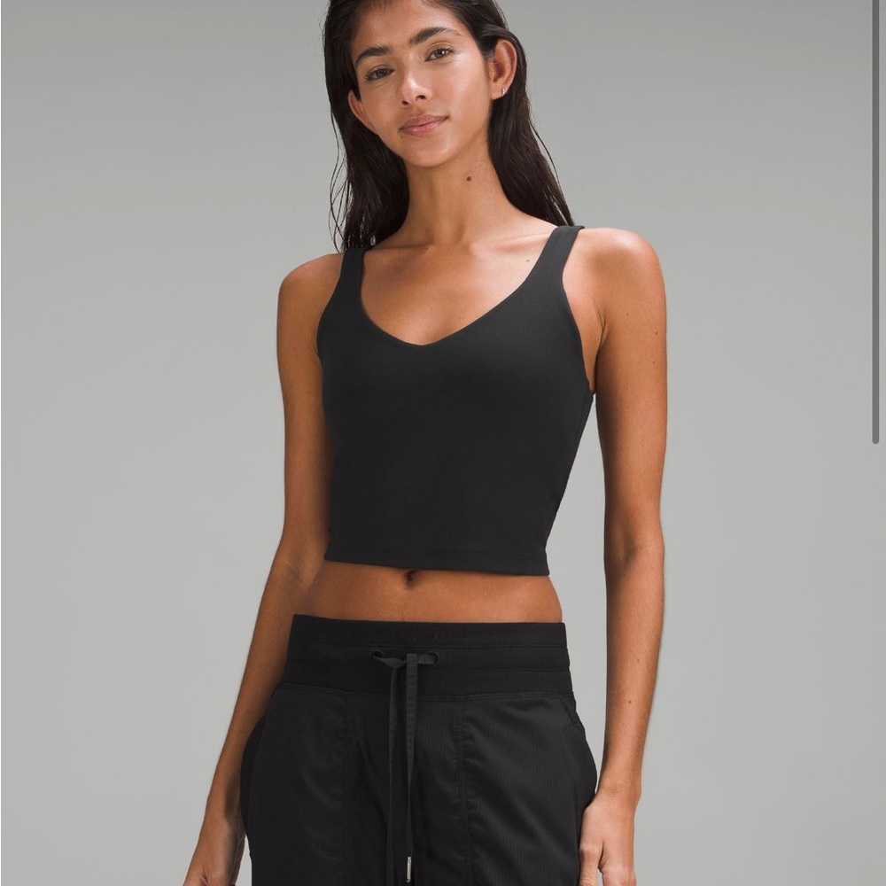 Black Lululemon align tank. Size 0, worn but great condition.